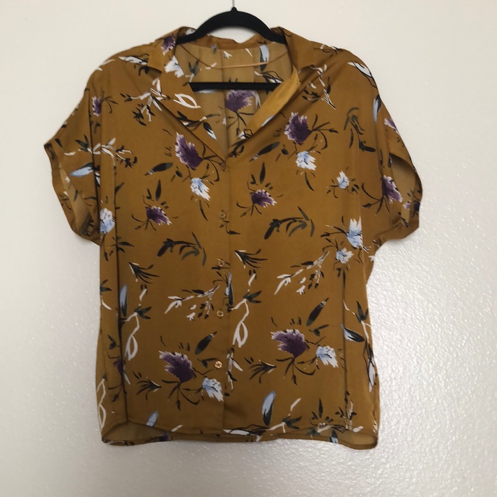 Mustard Yellow Viscose Dolman Top - Picture 1 of 7